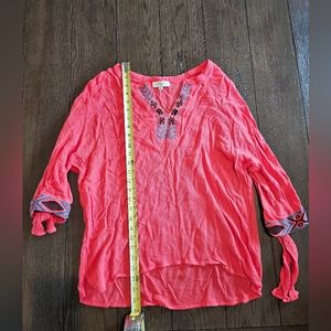 Umgee Boho arm tie spring blouse